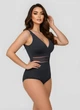 Слитный купальник большого размера Fuba 224045-4 черный 4XL - изображение 4