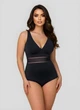 Слитный купальник большого размера Fuba 224045-4 черный 4XL - изображение 5