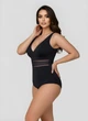 Слитный купальник большого размера Fuba 224045-4 черный 4XL - изображение 9