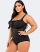 Слитный корректирующий купальник Fuba 29108-5 черный 9XL - изображение 6