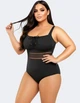 Слитный корректирующий купальник Fuba 29108-5 черный 9XL - изображение 7