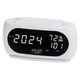 Годинник-будильник Adler AD 1186 white, LED, температура, вологість - зображення 1
