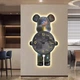 Настінний годинник Diy Bearbrick космічний ведмідь з LED підсвічуванням 60*31 см кварцовий - зображення 5
