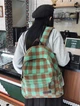 Стильный рюкзак в клетку Vintage Plaid 1360 Green-brown - изображение 3