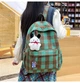 Стильный рюкзак в клетку Vintage Plaid 1360 Green-brown - изображение 5