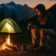 Туристичний складний стілець Quest 28х32×32 см табурет для пікніка, кемпінгу, риболовлі Чорний - зображення 14