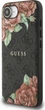 Панель Guess 4G Flowers Print with MagSafe для Apple iPhone 16e Black (GUHMPSE4P4ROPEMCK) - зображення 4