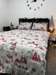 Комплект постельного белья двуспальный 175х210 Бязь Gold Luxe наволочки 70х70 новогодний гном на сером - изображение 3