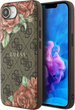 Панель Guess 4G Flowers Print with MagSafe для Apple iPhone 16e Brown (GUHMPSE4P4ROPEMCW) - зображення 1