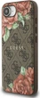 Панель Guess 4G Flowers Print with MagSafe для Apple iPhone 16e Brown (GUHMPSE4P4ROPEMCW) - зображення 4