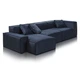 Дизайнерский модульный диван угловой MeBelle BELLA SOFA 2,6 х 1,5 м современный в гостиную, велюр, рогожка - изображение 1