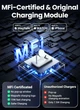 Зарядний пристрій Qi2 UGREEN 3-in-1 Wireless Charger (CD278) для iPhone 17/17 Pro/17 Pro Max, iPhone 16/15/14/13/12 Series - изображение 3