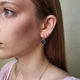 Серебряные серьги с подвеской Клевер с Авантюрином серебро 925 пробы Родированное 2949р 4.51г - изображение 3
