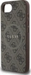 Панель Guess 4G Collection Leather Metal Logo with MagSafe для Apple iPhone 16e Brown (GUHMPSE4G4GFRW) - зображення 6