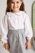 Юбка для девочки из ткани с пуговицами MININIO, цвет серый, возраст 6 лет, рост 116 см - изображение 2