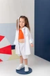 Комплект из рубашки и шорт для девочки ZEYLAND, цвет белый, возраст 7-8 лет, рост 128 см - изображение 1
