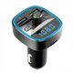FM-трансмиттер (ФM-модулятор) автомобильный T25 с Bluetooth 5.0 и микрофоном чёрный - изображение 1