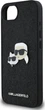 Панель Karl Lagerfeld Fixed Glitter Karl & Choupette Heads Metal Pin для Apple iPhone 16e Black (KLHCPSE4PFGKCPK) - зображення 6