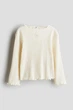 Лонгслив H&M 271246496 134 Кремовый - изображение 1