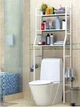 Стелаж над унітазом Home Toilet Rack 152 см Підлогова стійка у ванну з трьома полицями Біла - зображення 7