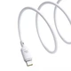 Кабель Baseus Silky Series для зарядки USB Type-C, 2м, 2.4A, белый - изображение 4