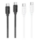 Кабель USB Hoco X115 Type-C to Type-C 60W Колір Чорний - зображення 3