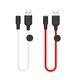 Кабель USB Hoco X21 Silicone Lightning 0.25m Колір Чорно-Червоний - зображення 1