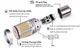 Світлодіодна лампа ДХО з функцією повороту Autoexpect 119SMD 2016 обманка цоколь 1 156 BA15s P21W Біла Жовта 12V (56958) - зображення 3