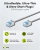 Патч-корд Goobay RJ45 FTP6a 0.15m patch Slim Ultra Flexi PoE+ Cu сірий(75.07.4304) - изображение 6