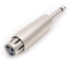 Перехідник аудіо Lucom XLR 3p-Jack 6.3mm F/M адаптер Mono Metal корпус металік(62.09.8500) - изображение 1