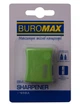 Точилка Buromax Alfa Rubber Touch 2 отвори пластиковий корпус з контейнером (BM.4778-1) - зображення 1