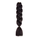 Канекалон Jumbo Braid однотонний чорно-коричневий коса довжина 60 см Вага 100 грам Термостійкий 2# - зображення 1