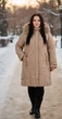 Куртка женская No Brand П1084 зимняя бежевая размер XXXL - изображение 1