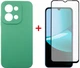 Комплект чехол для смартфона + стекло Xiaomi Redmi 15C DENGOS Soft Mint (DG-KM-167) - изображение 1