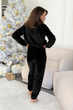 Жіноча піжама із велсофту "Теплик" світшот і штани COSY XL Чорний (cosy4853074s4) - зображення 2