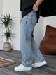 Чоловічі Джинсові Штани Сині Однотонні Джинси Baggy 30 (373274) - зображення 2