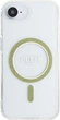 Etui plecki Guess IML Glitter Circle MagSafe do Apple iPhone 16e Transparent (GUHMPSE4HFGERET) - obraz 1