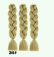 Канекалон Jumbo Braid однотонный холодный беж коса длинна 60 см Вес 100 грам Термостойкий 24# - изображение 2