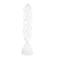 Канекалон Jumbo Braid однотонный белый коса длинна 60 см Вес 100 грам Термостойкий 60# - изображение 1
