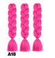 Канекалон Jumbo Braid однотонный фуксия малиновый насыщенный розовый коса длинна 60 см Вес 100 грам Термостойкий А18 - изображение 2