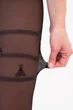Женские колготки с эффектом чулок и люрексом Giulia OBSESSION 20 (3) 2 Black-nero, капроновые с узором - изображение 3