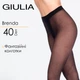 Матовые женские колготки в мелкий горошек Giulia BRENDA 40 (1) 2 Black-nero, капроновые колготы, тонкие - изображение 1