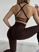 Лосини жіночі PUSH UP преміум якість з утяжкою та високою талією коричневі (L) - зображення 11