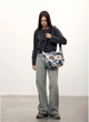 Жіноча сумка Sambag HOBO Dolly з принтом «Blue Flowers» стильна повсякденна сумочка 51908 - зображення 3