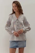 Жіноча лляна вишиванка Подільська Світла Folk Moda 3XL Сірий (podlxsxka-svtla-5065-304611164) - изображение 1