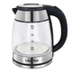 Електрочайник Liberton LEK-6833, Black, 1500W, 1.8л, скло+нерж.сталь, дисковий, індикатор рівня води, захист від перегріву, відключення за відсутності води - изображение 1