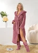 Женский махровый халат миди с капюшоном SM183146 2XL-3XL (56-60) Темно-розовый - изображение 2
