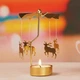 Свечник-карусель с фигурками «Олени» ElegantAtix, золотистый - изображение 4