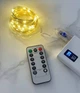 Гирлянда нить Роса 200 LED 20м USB, теплый белый + пульт 8 режимов светодиодная (R200) - изображение 3