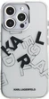 Etui plecki Karl Lagerfeld IML Sketched Graphic do Apple iPhone 16 Pro Transparent (KLHCP16LHMLGFCH) - obraz 1